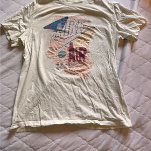 Nike Cream and Blue Art T-Shirt